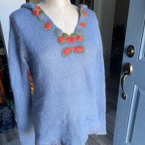 Free People Hooded Mohair Sweater